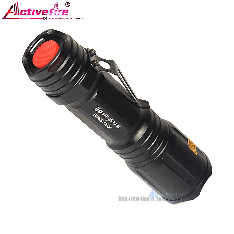 LED4 color in 1 flashlight, waterproof, zoom, suitable for camping and hiking, rechargeable red green, blue white bright light