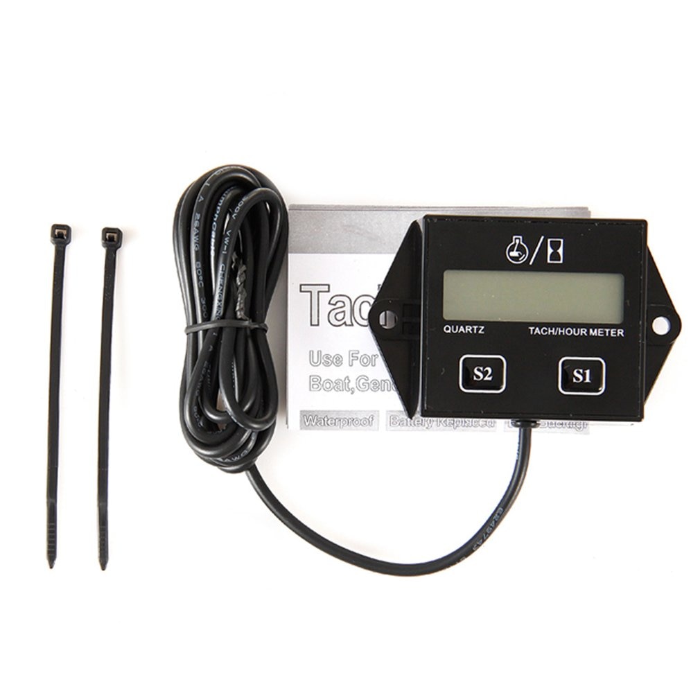 Digital Resettable Tach RPM Tachometer Hour Meter Record Meter Counter Used For Gasoline Engine Marine Generators