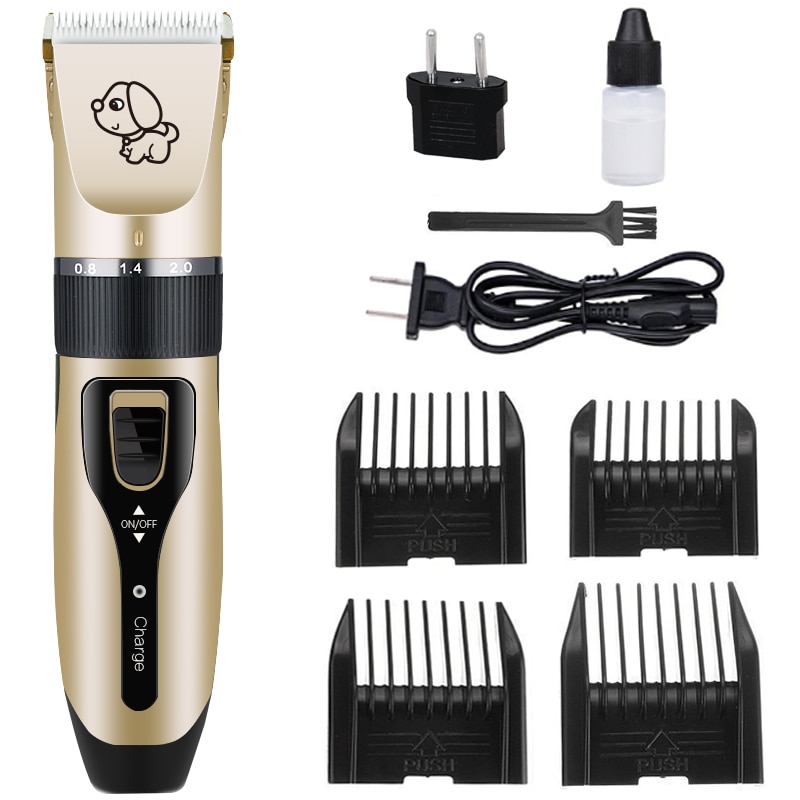 Dog Hair Trimmer Pet Hair Remover Cutter Grooming Cat Electrical Pet Clipper Rechargeable Low-Noise Pets Hair Cut Machine