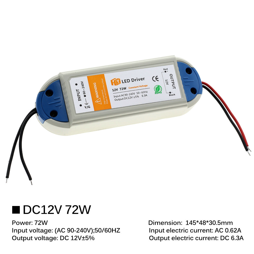 18W 36W 72W 100W Led Voeding DC12V Driver Verlichting Transformers Voor Led Strip lichten 12V Voeding Adapter