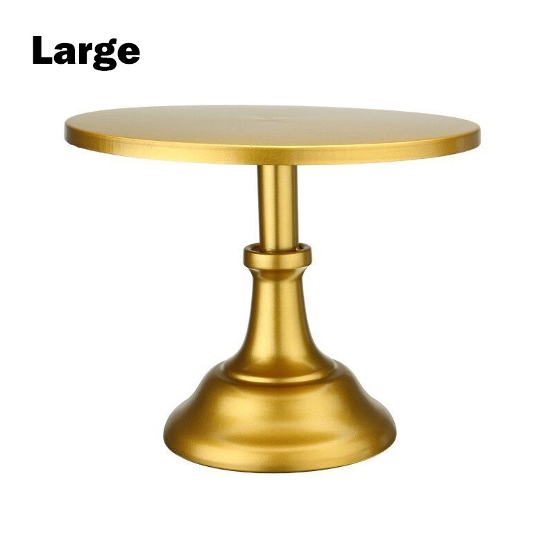 Home party display stand wedding decoration wrought iron birthday tray dessert fudge desktop afternoon tea cake stand: gold L