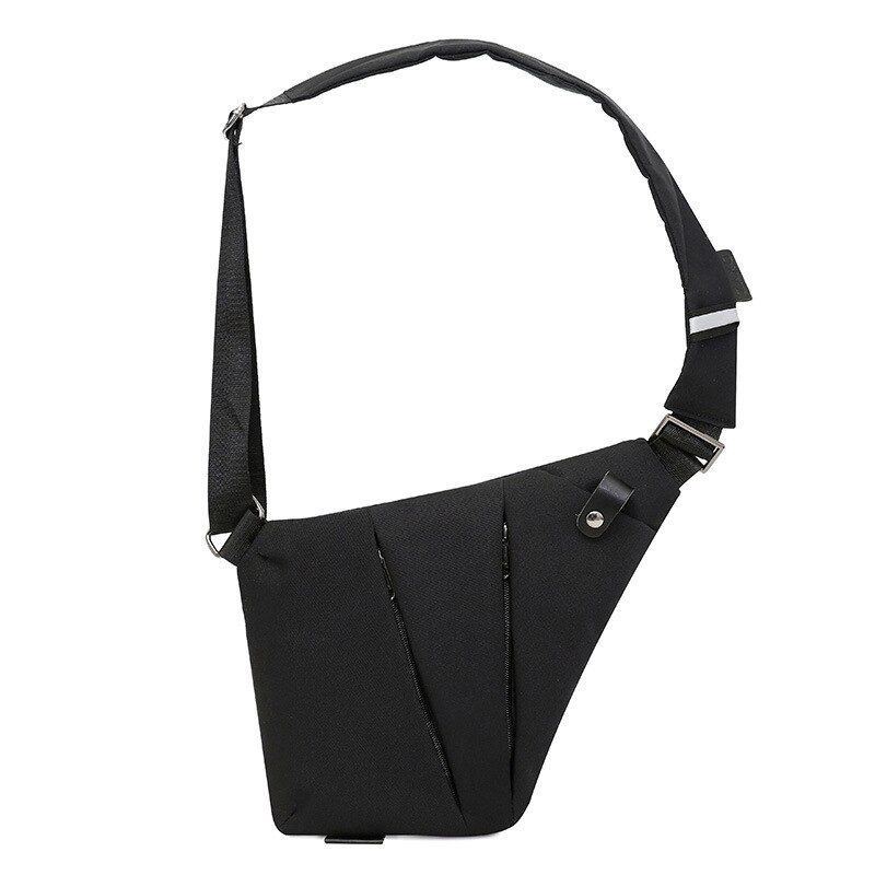 Neue männer der Digital speicher Pistole tasche leinwand brust tasche geschlungen Sport taille tasche multifunktionale nah dran-passend zu schulter Anti-diebstahl tasche: schwarz links