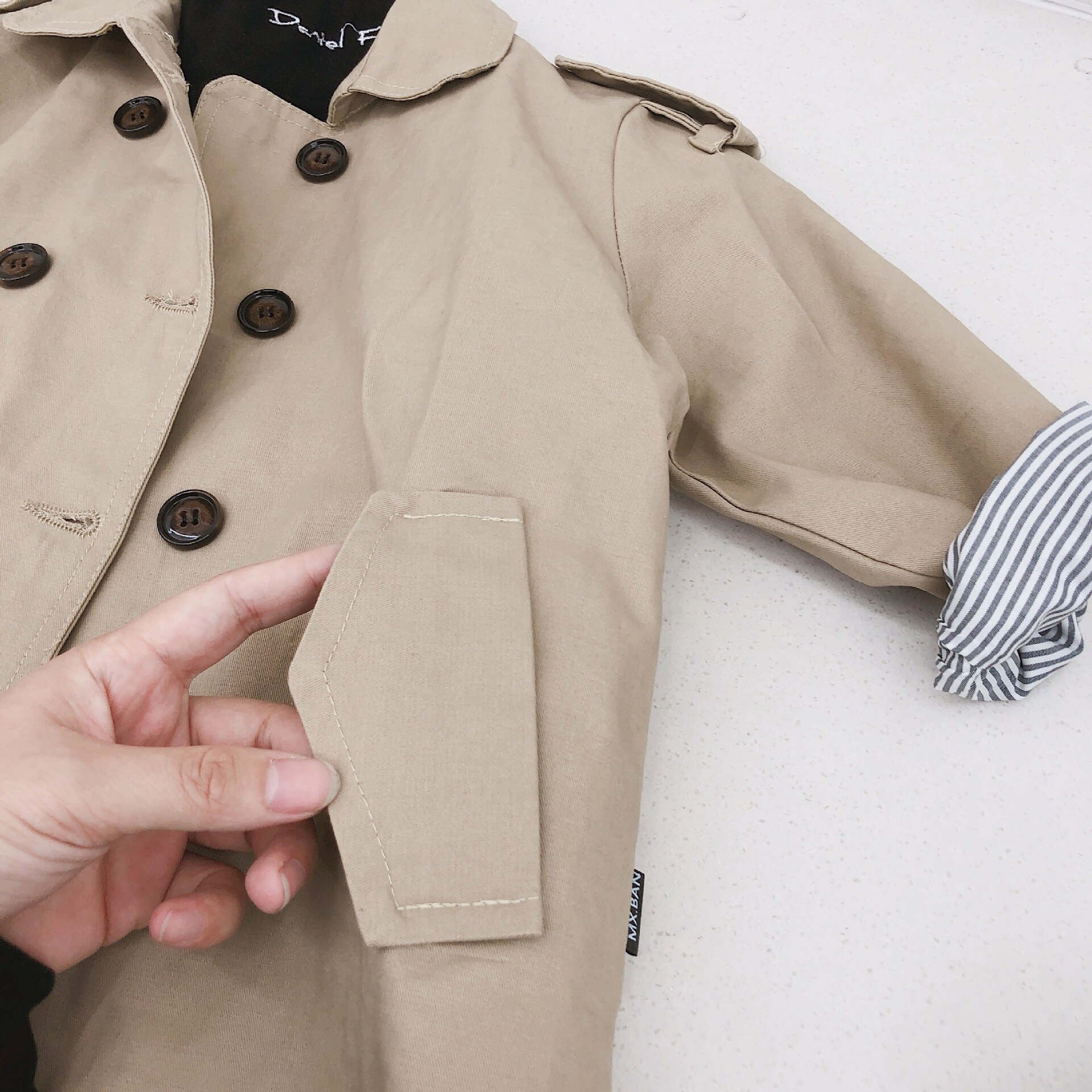 Herbst Koreanisch Stil jungen übergroßen graben jacken freundlicher verlieren gestreiften Patchwork lange mäntel freundlicher outwears