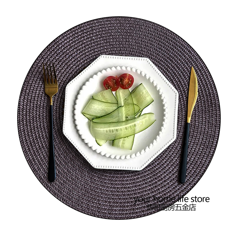 Tovagliette rotonde, 40 x 40 cm, lavabili e resistenti al calore