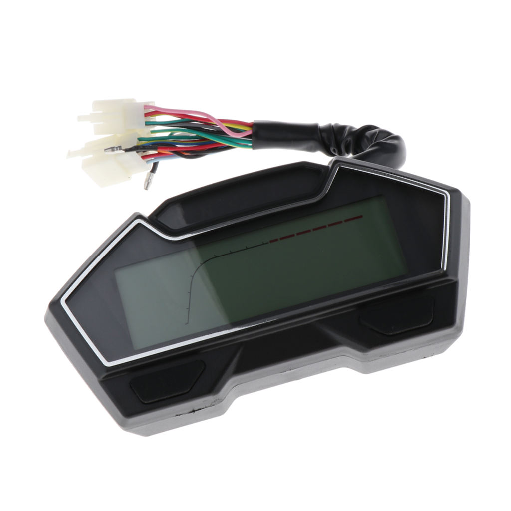 LCD Motorcycle Speedometer Odometer -Speed Fuel Gauge 199 Kph Mph