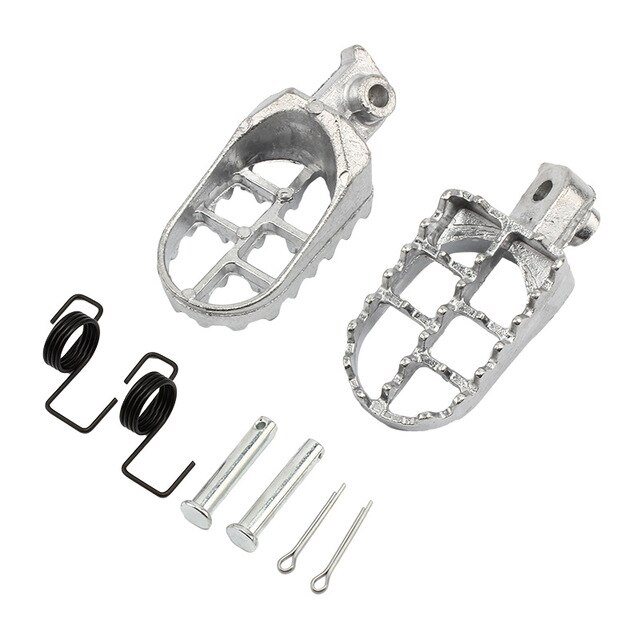 2Pcs Motorcycle Voetsteunen Rust Voetsteunen Voor Suzuki DL650 V-Strom 2004 Dl 650 Motor dirt Bike: Silver