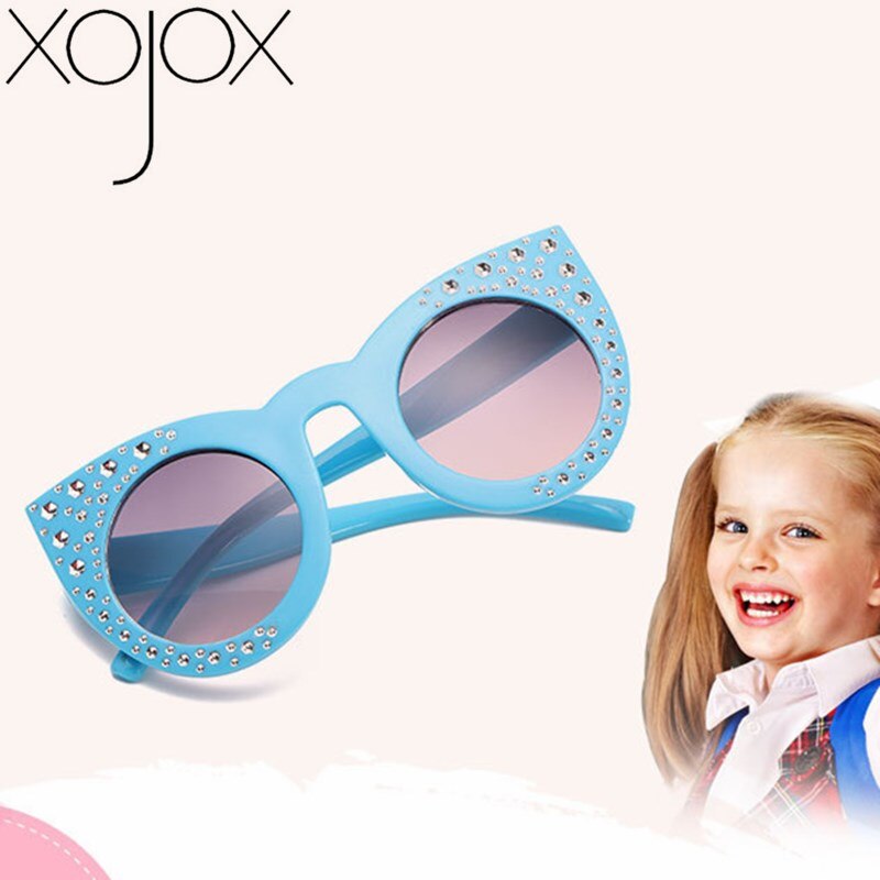 XojoX freundlicher Sonnenbrille Mädchen Diamant Herz Sonnenbrille Hohe-Klasse Strass Herz-förmigen freundlicher Brillen UV400