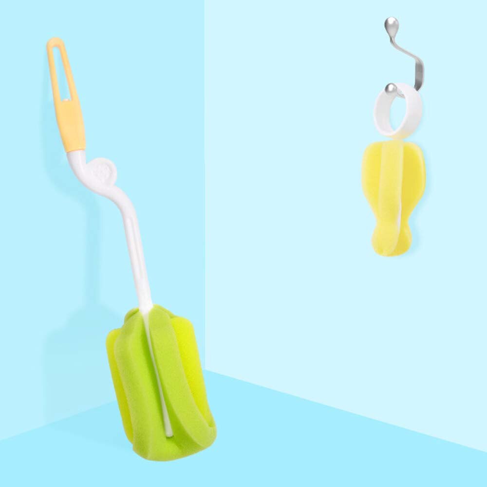 2pcs/set Baby Bottle Brush Sponge Pacifier Brush 360-degree Rotating Cleaning Brush Washing Cup Brushes Set