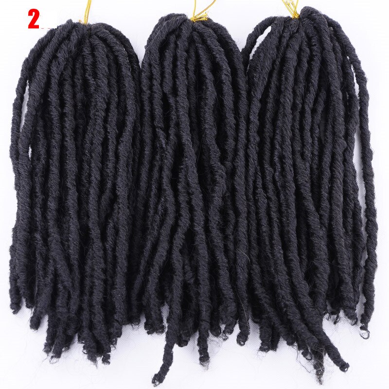 Nu Locs capelli intrecciati all'uncinetto ricci Ombre dea morbida Faux Locs estensione sintetica capelli africani per le donne: 2  12inch