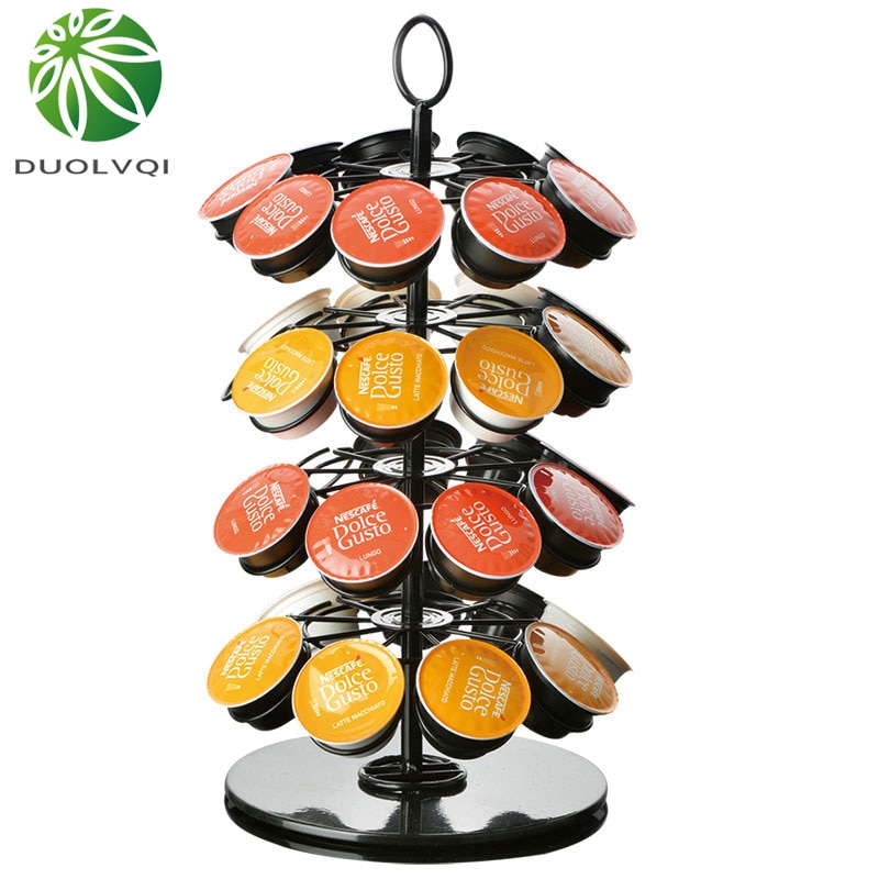 Praktische Kaffee Kapseln Halfter Gestell Dreh Kapsel Turm Stand Für Nespresso/Dolce Gusto/K-Tasse Kaffee Kapseln