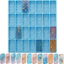 Shiny Dominoes Cabochons Silicone Epoxy Resin Mould Chocolate Fondant Mold Cake Diy Soap Decorating Tools Baking Accessories