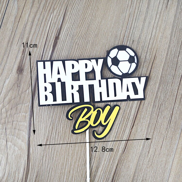 Football Theme Party Cupcake Topper Happy Birthday Cake Topper Flage For Kids Boy Birthday Party Cake Decors Supplies: plum