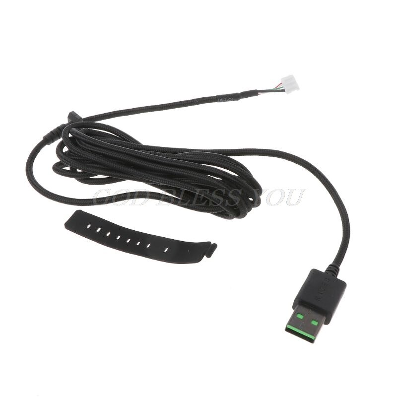 Slitesterk nylon flettet linje usb musekabel erstatningskabel for razer deathadder elite kablet gaming mus erstatningskabel