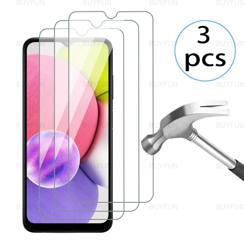 3Pcs Screen Protector Voor Samsung Galaxy A03S Volledige Cover Beschermende Gehard Glas Voor Samsung A03 Core Samsun Een 03 S A03 S Glas