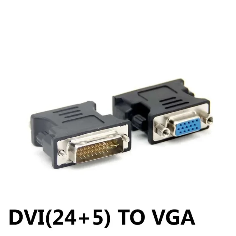 Adaptador hembra DVI VGA, enchufe de DVI-I, 24 + 5 P a conector VGA, convertidor de tarjeta gráfica de vídeo HD para PC, proyector HDTV