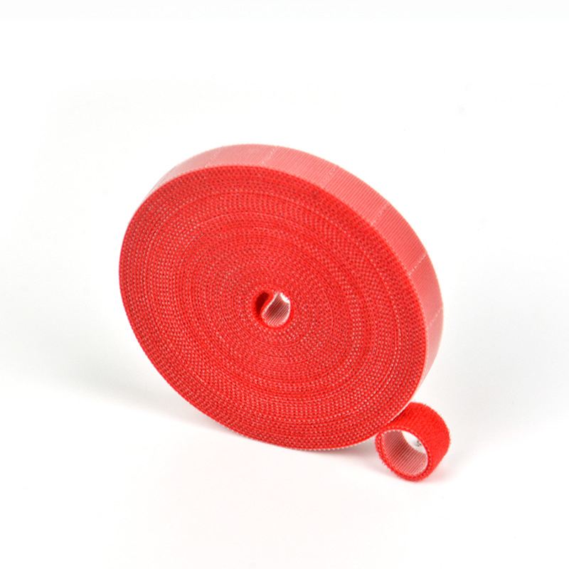 Correa de almacenamiento de alambre, cinta autoadhesiva para atar cables, reutilizable, para planta fija, 15mm: width15mm red / 2 meter