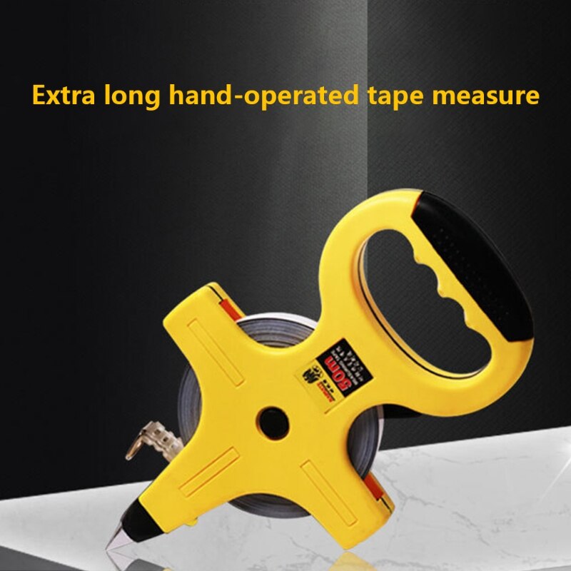 Measuring Tape Tape Measure Plastic Yellow With Ergonomic Handle Metric Clear Scale Measuring Tool 30/50 Meters