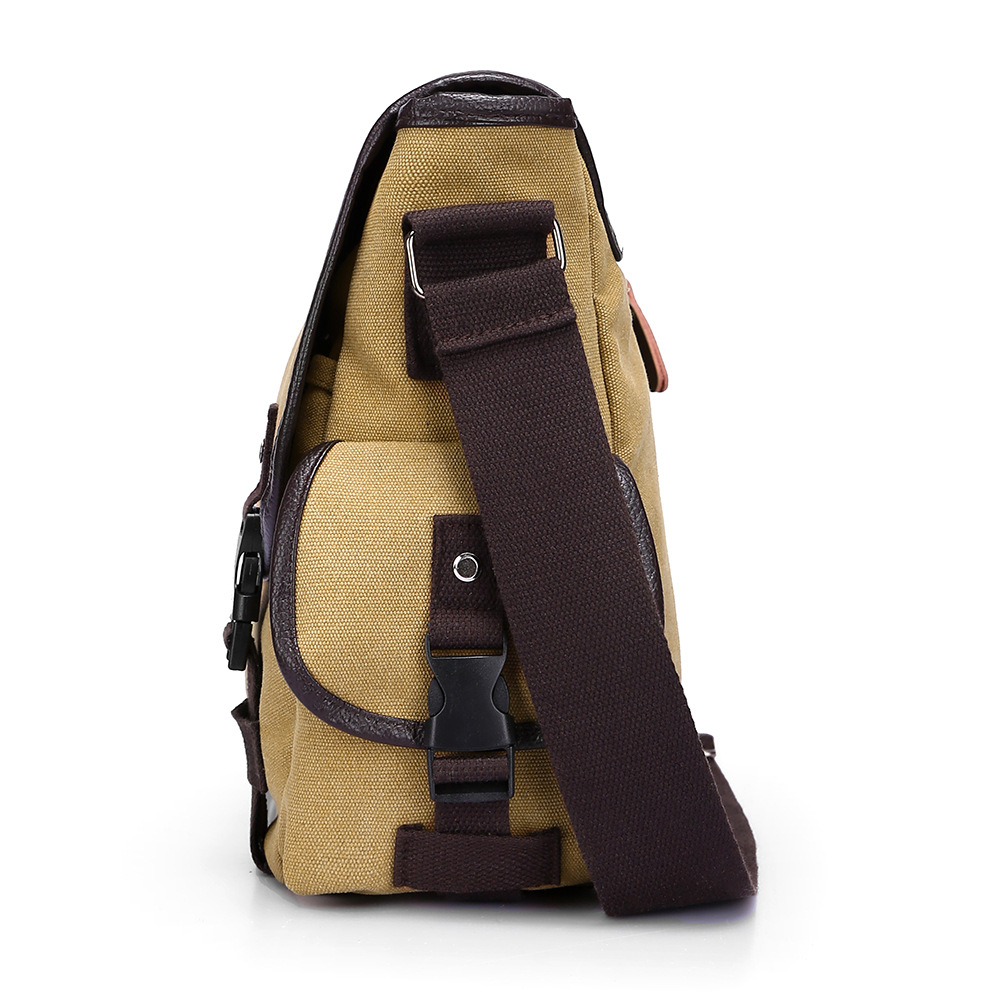 Men's Casual Canvas Briefcase with Wear-Resistant High Features - Style Large Capacity Men's Backpack Shoulder Bag