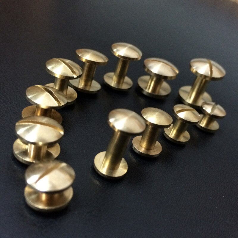 XUNZHE-clou en métal 4-15mm | Clou en cuivre de grande , vis à Rivet en cuivre Double sangle Rivets artisanal solide 20 pièces: curved / 15mm