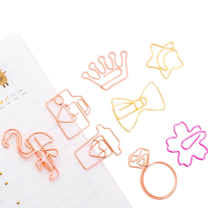 50pcs/lot Kawaii And Cute Planner Tools Metal Mini Clips Photos Stationery Metal Binder Clips