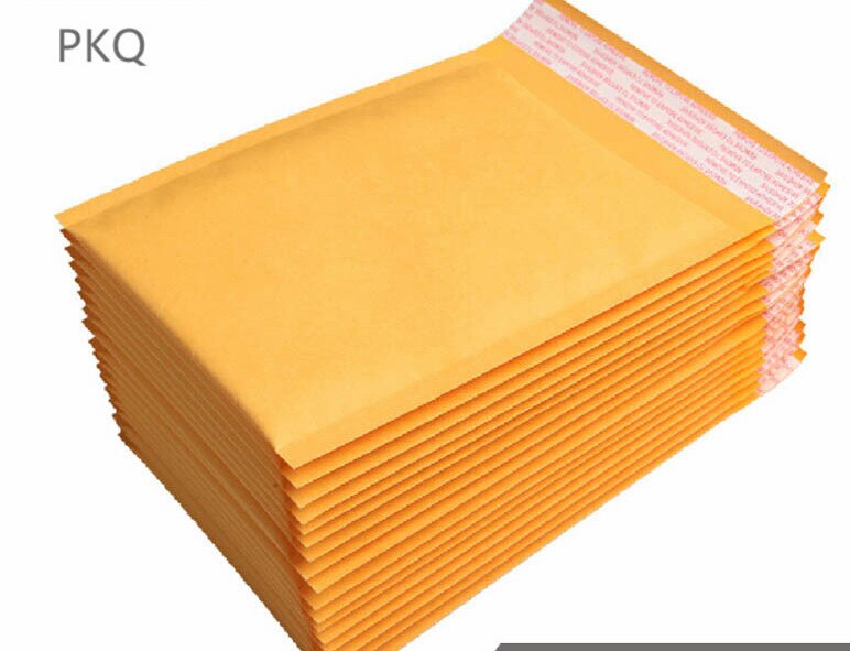 50pcs grand papier enveloppes à bulles sacs Mailers rembourré enveloppe d'expédition jaune Kraft bulle sac d'expédition pour les fournitures d'affaires