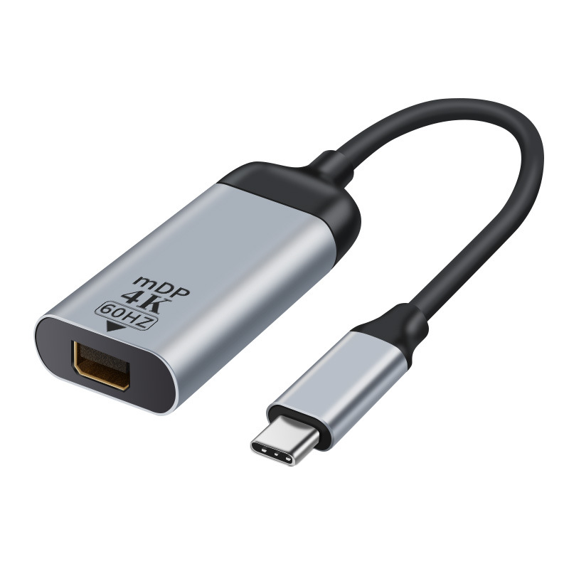 TYPE-C Naar Hdmi/Vga/Dp/Gb/Mdp-Verbindingsadapter 4K @ 60Hz Geschikt Voor Iaptop Projectiescherm High-Definition Conversiekop: Zilver