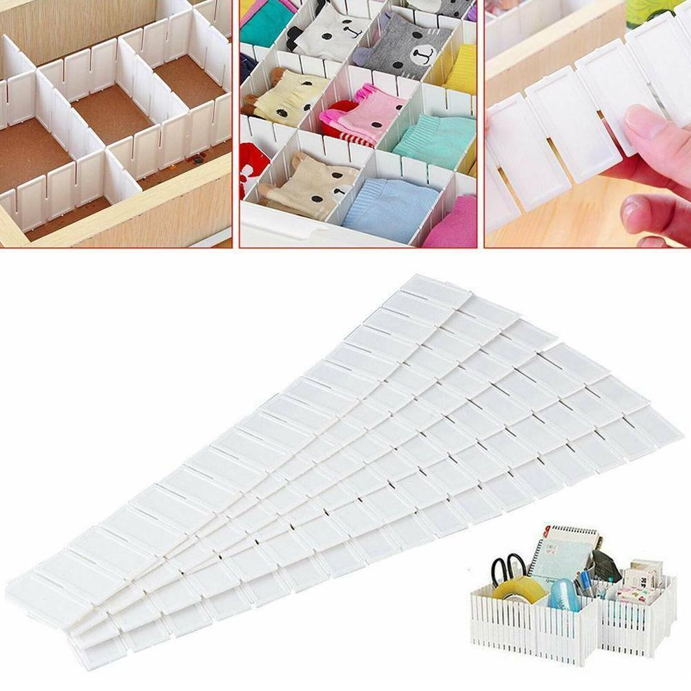 Adjustable Plastic Drawer Divider DIY Storage Shelves Board Combination Partitio Household Tools Space-saving Division Free Y4Z4