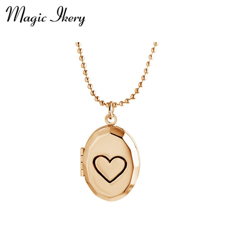 Magie Ikery runde Foto speicher schwimm medaillon Einfache Herz Halskette duft ätherisches öl diffusor für frauen MKA98