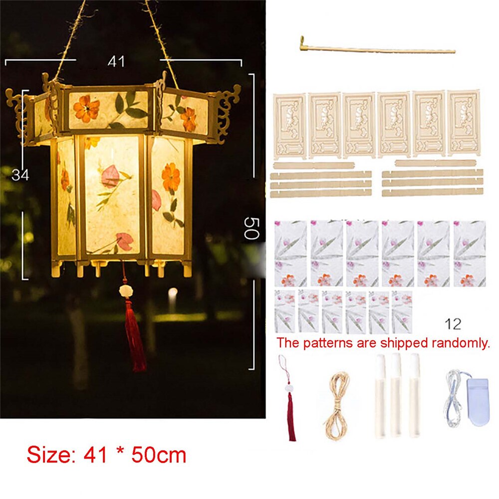 DIY Chinesische Laterne Palast Jahrgang Stil Tragbare Blüte Blume Licht Lampe Party glühend Laternen Für Mitte-Herbst Festival
