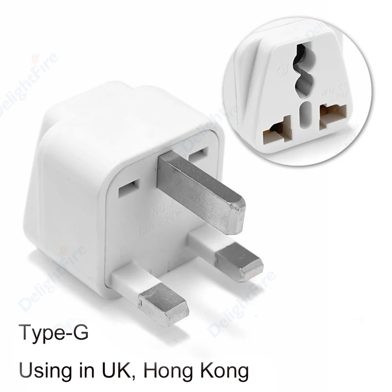 UK Stecker Adapter Universal 250V 13a us au eu nach Großbritannien Irland Singapur Stromrichter Stecker Adapter Wechselstrom steckdose Steckdose: WHITE