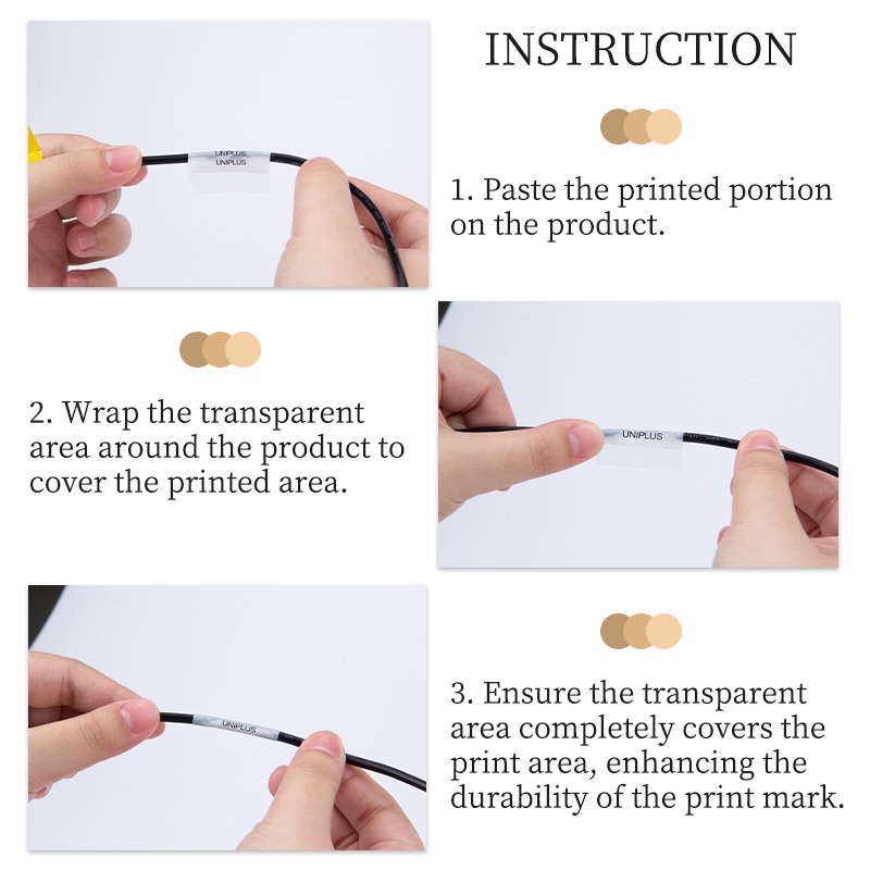 UniPlus M21-750-427 Self-Lam Vinyl Translucent Tape Compatible for Brady BMP21 Plus Label Maker Black on White 19mm Label Tapes