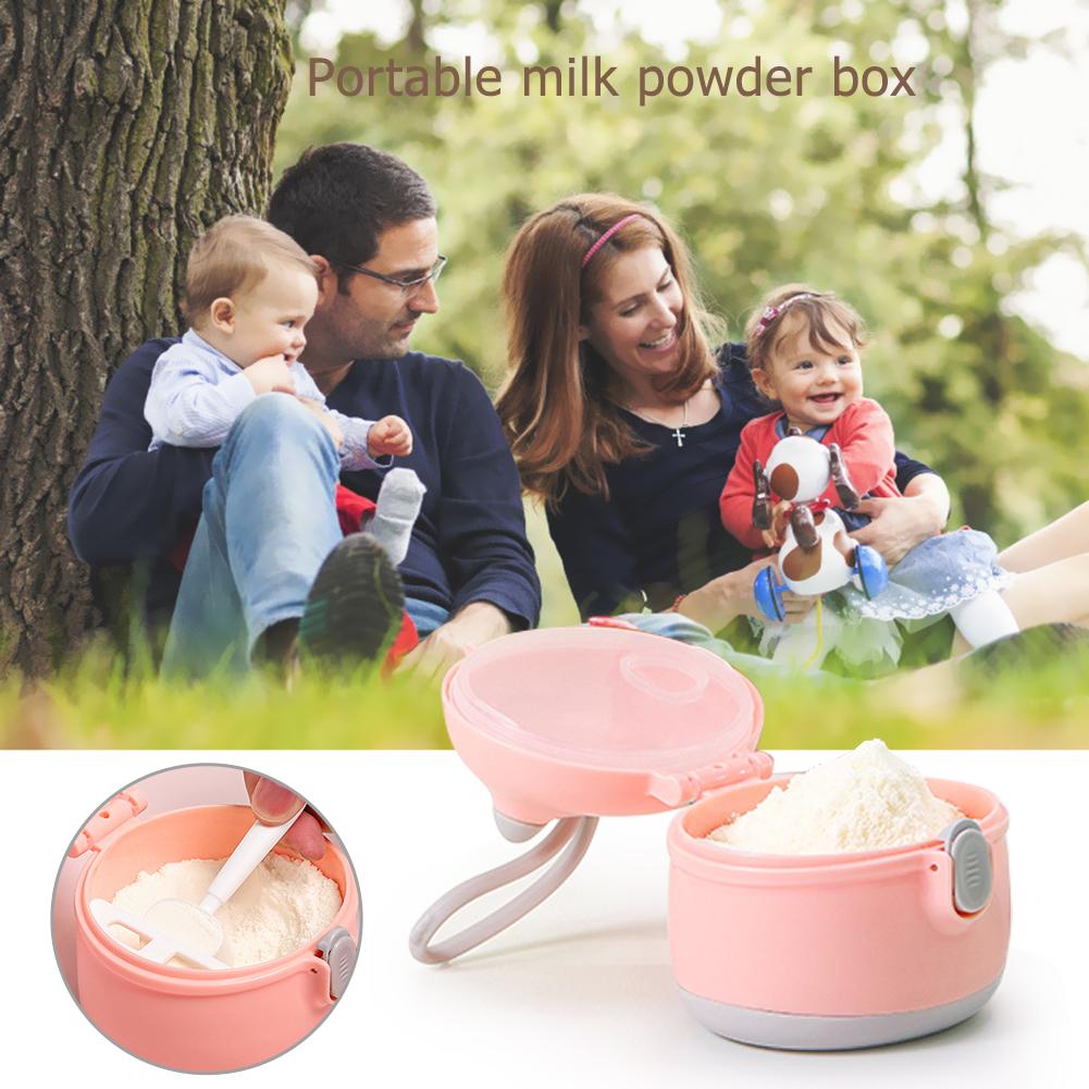 Babyvoeding bewaardoos met lepel, siliconen afsluitring, draagbare doos voor babymelkpoeder, snacks, voedingsaccessoires