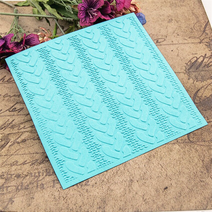 15x15cm rope Embossing folders Plastic bump Scrapbooking DIY Template Fondant indentation Cake Photo Album Card Make