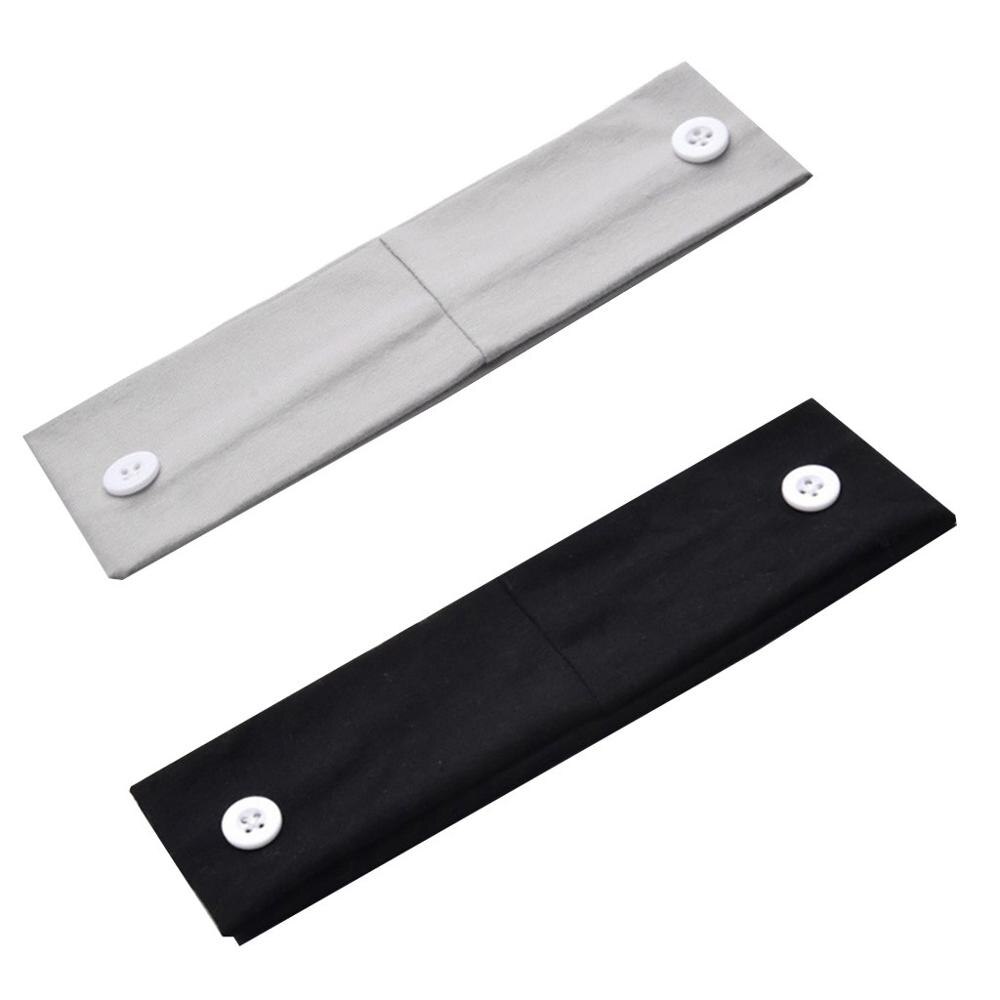 2Pc Sport Hoofdband Vrouwen Elastische Haarband Voor Vrouwen Button Hoofdband Zweet Opaski Dla Dziewczynek F #