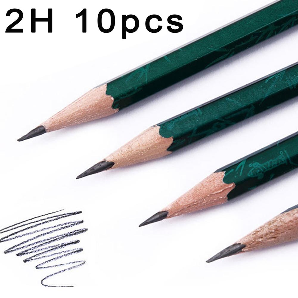 Milieu Set Van 12 Schets Pro Tekening Potloden Bereik Houtskool Schetsen Potlood Zwarte Matte Potlood
