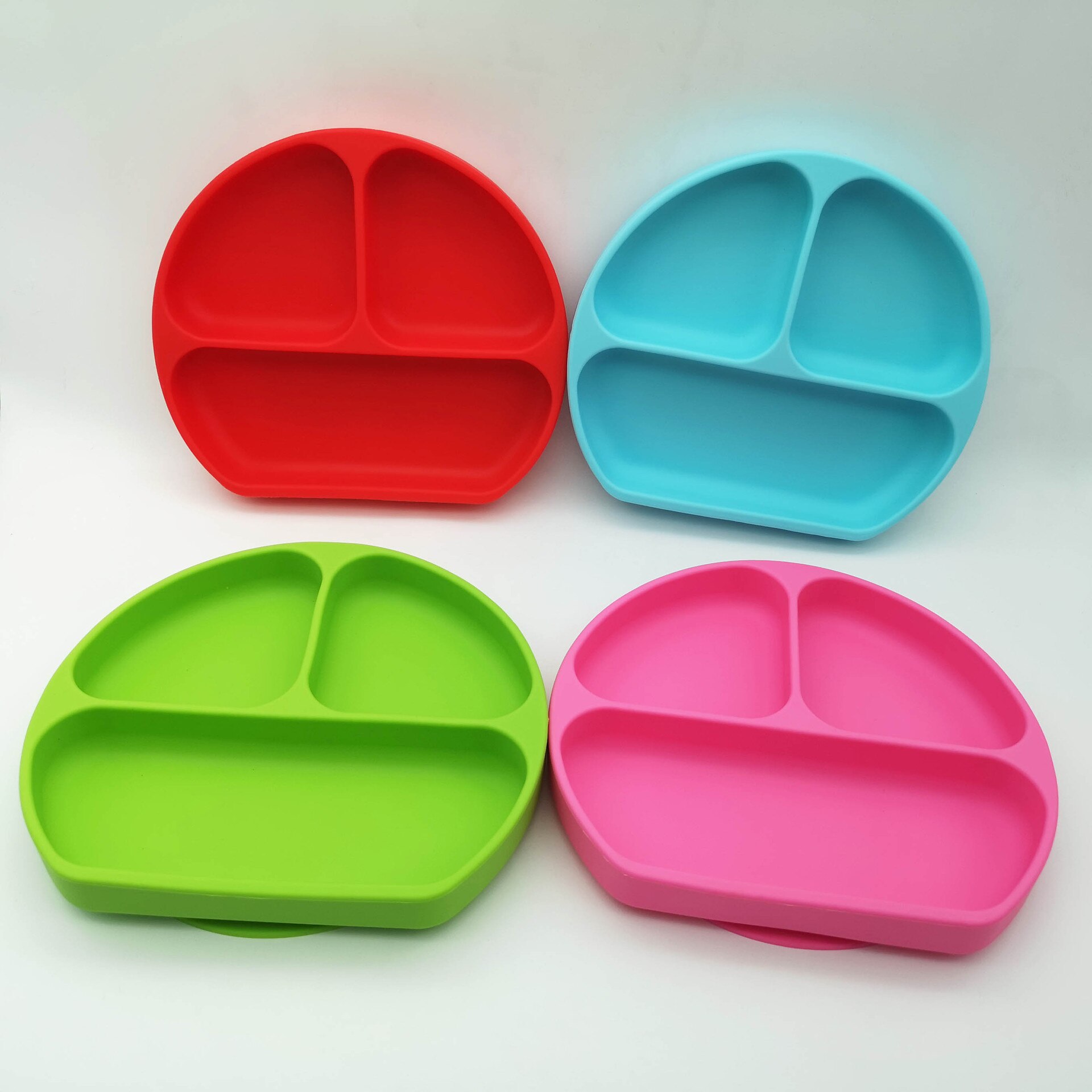 Gioco Della Cucina Del bambino Sorriso Piatto Da Tavola Sorriso Viso Del bambino impostato Da Tavola per Bambini Piatto di Piatti per Bambini Del bambino Del silicone Ciotola Ventosa