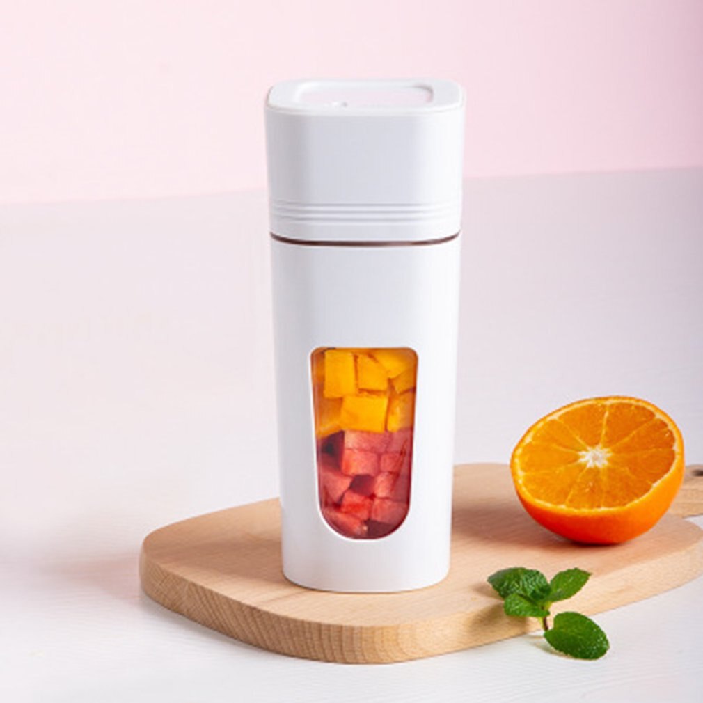 Miaoke Draagbare blender, persoonlijke mini-sapblender met zes messen in 3D USB oplaadbare sapmixer voor thuis/kantoor/buiten (oranje
