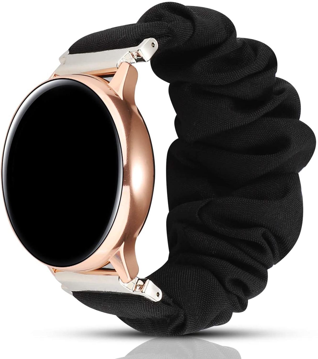20 22mm scrunchies elastisk klokkerem for samsung galaxy watch 46mm 42mm aktive 2 huawei klokke  gt2 reimer  s3 amazfit bip: Farge 1 / 22mm