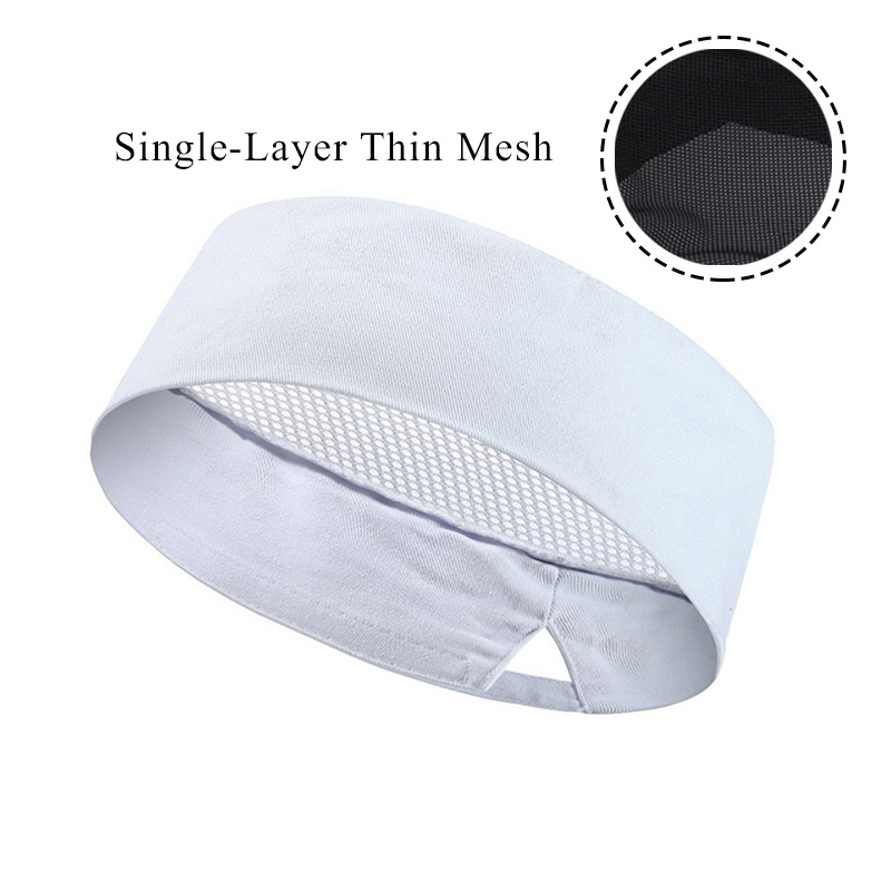 Kokkeluer til menn og kvinner kokkeluer til japansk koreansk matlaging, tykk, tynn nettflat lue til sushikelner: Blå