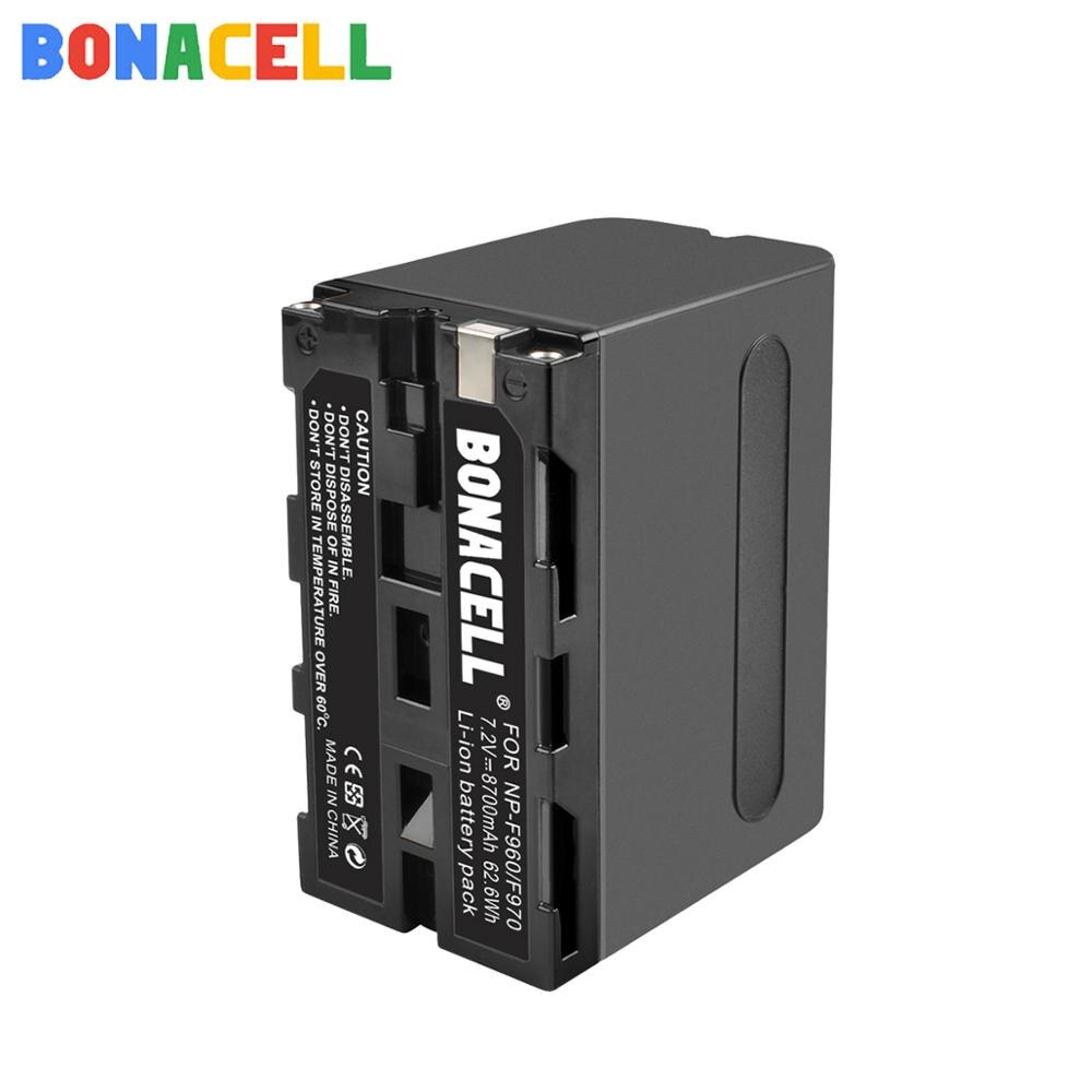 Bonacell NP-F960 Camera Battery - 7.2V 8700mAh Li-ion Rechargeable for Sony Cameras: 1 Battery