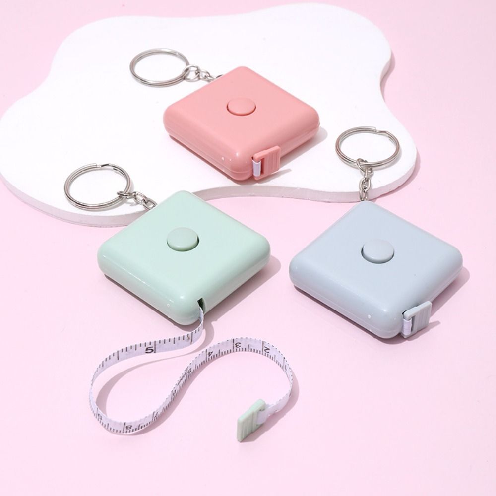 Mini Meetlint Intrekbaar Meet Kleding Meetlint Plastic Vierkante Metingen Tool Draagbare Naai Accessoires