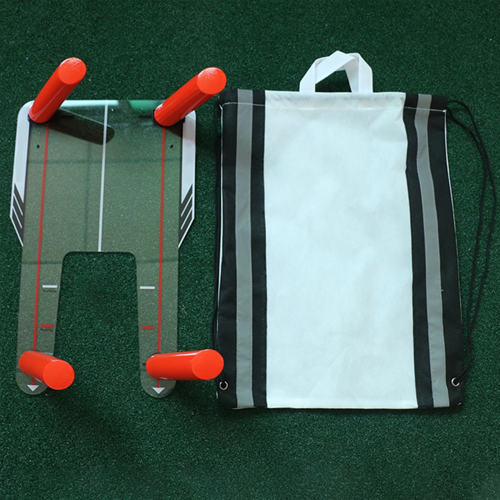 4 Path Rods Flexible Angle Durable Home Office Alignment Chip Pitch Golf Swing Training Aid Transparent Base Guide