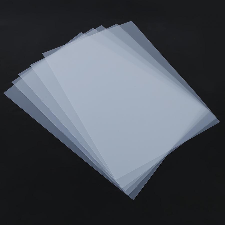 5pcs Heat Shrink Sheet Translucent Heat Shrinkable Film Paper DIY Hairpin Decoration Embossing Tools