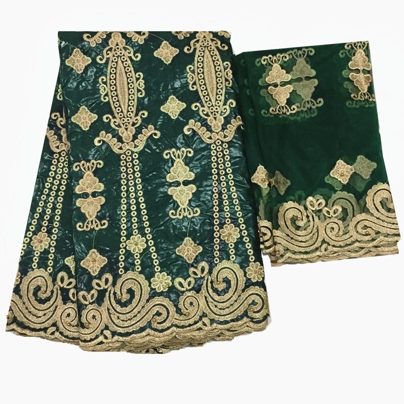 Bazin-tissu riche avec perles, tissus africains, bazin jacquard de guinée brocart avec dentelle française, robe pour femmes