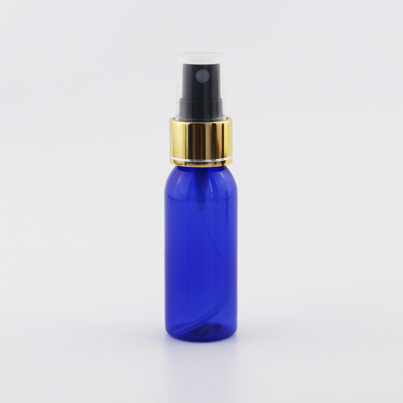 30ml Kleine Plastic Hervulbare Flessen Met Gouden Aluminium Sproeier Pomp 30cc X 50 Mist Spray Container Mini Parfum fles