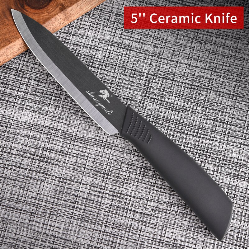 4 stk keramiske skæreknive sæt abs&tpr håndtag hjemmekøkken madlavning redskabskniv kødskræller frugtknive: 5 tommer
