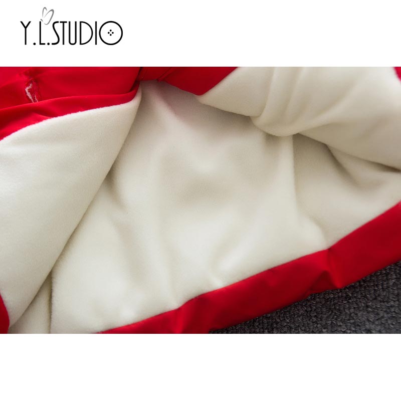 Y.L.STUDIO-abrigo de invierno para niño niña, de dibujos animados, Thcik, ropa de bebé con capucha, chaqueta acolchada de algodón para bebé