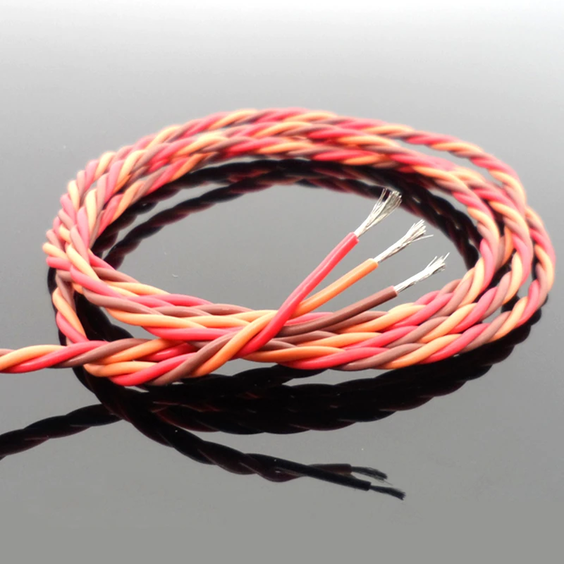 5 Meter 22AWG 60 Ader 3P Twist Servo Verlängerung Kabel Braun verrotten Orange JR Futaba Verdreht Draht Blei Für RC Flugzeug Zubehör