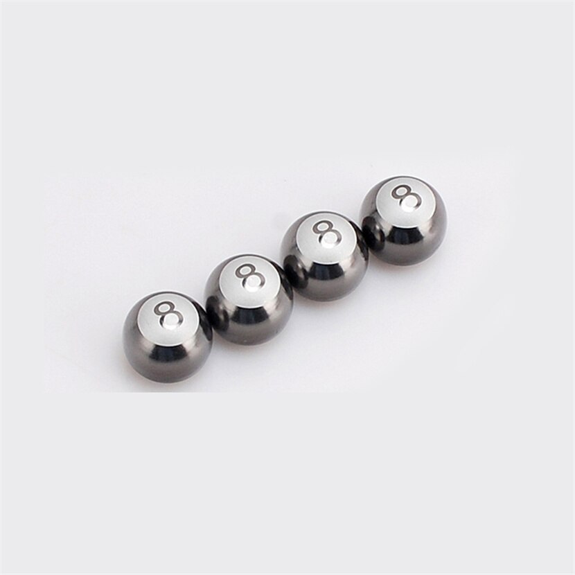 4pcs/set Number 8 Ball Shape Car Tire Valve Caps Car Dust Proof Stem Air Valve Cap For Motor Bike Car Accessories for Opel Corsa: gray