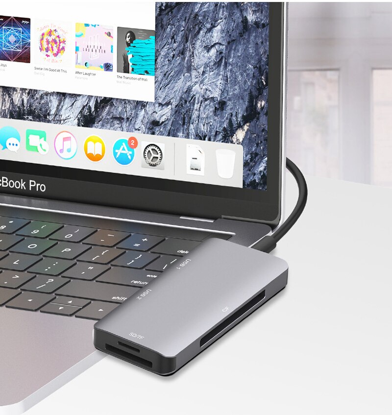 5in1 USB 3.0 SD SDHC CF Compact Flash TF MicroSD Card Reader USB3.0 U Flash Disk Drive Mouse OTG for Macbook Laptop Notebook PC